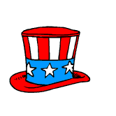 Red, white, and blue tophat